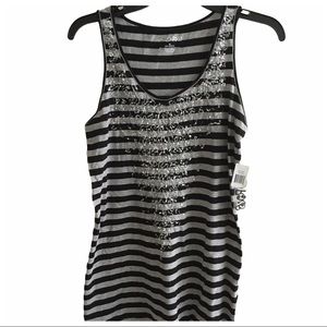 RXB Striped Sequin Top